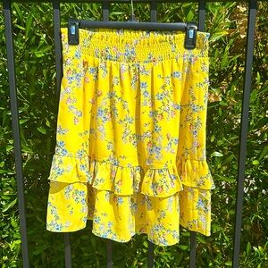 Yellow Floral Skirt